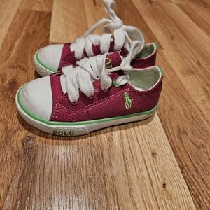 Polo by Ralph Lauren Kids Pink Canvas Sneakers Size 4.5